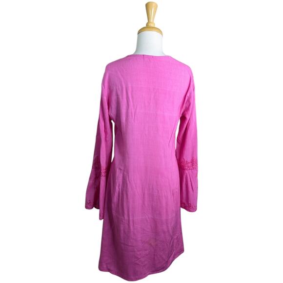 Vanesska Calypso Christiane Celle Dress Small Pink Y2K Babydoll Coquette - Picture 8 of 12